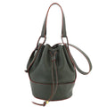 Loewe Balloon Small Shoulder Bag Leather Green Gold
