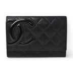 Chanel Wallet Bifold Fold Cambon Black — view 2