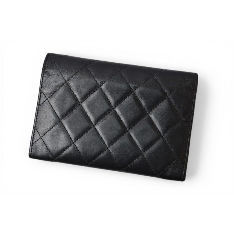 Chanel Wallet Bifold Fold Cambon Black — view 3