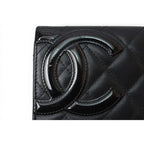 Chanel Wallet Bifold Fold Cambon Black — view 4