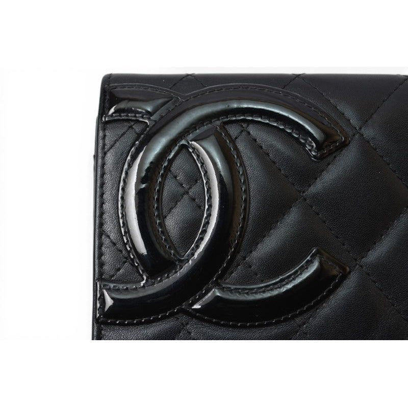 Chanel Wallet Bifold Fold Cambon Black — view 4