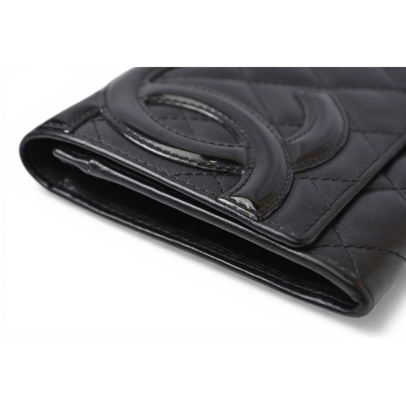 Chanel Wallet Bifold Fold Cambon Black — view 6