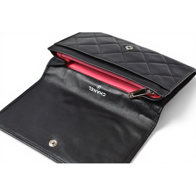 Chanel Wallet Bifold Fold Cambon Black — view 8