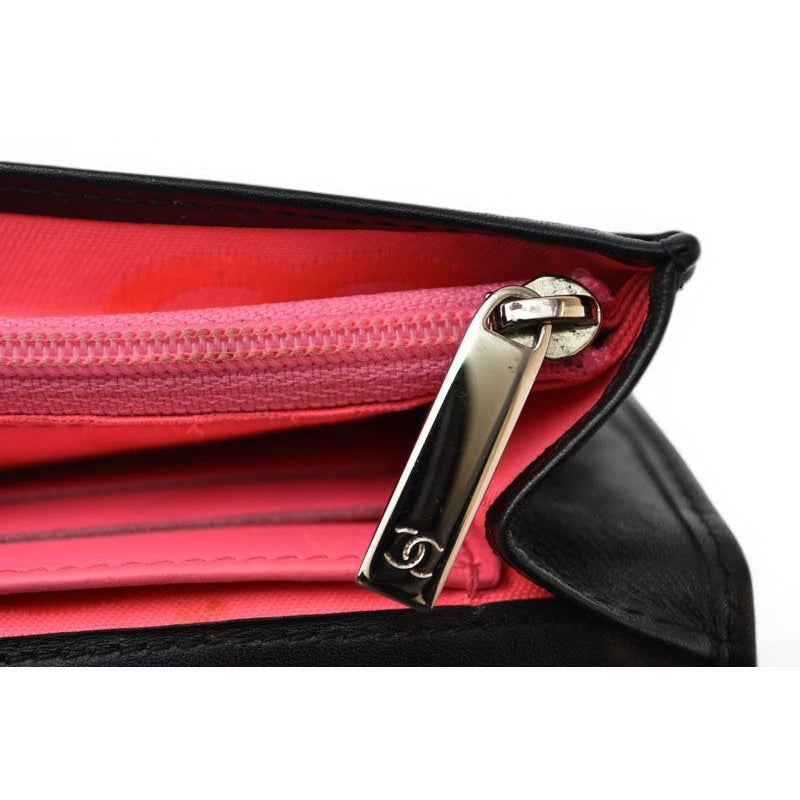 Chanel Wallet Bifold Fold Cambon Black — view 9