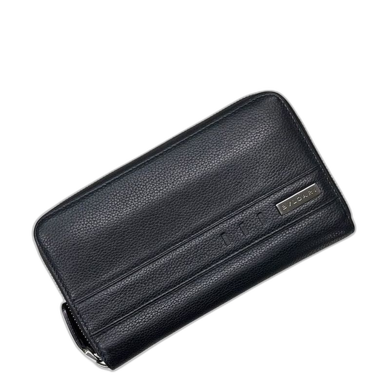 Bvlgari Zip Around Wallet Black MD