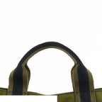 Hermes Fourre Tout MM Khaki Green Navy Silver Cotton Canvas Tote Bag — view 4