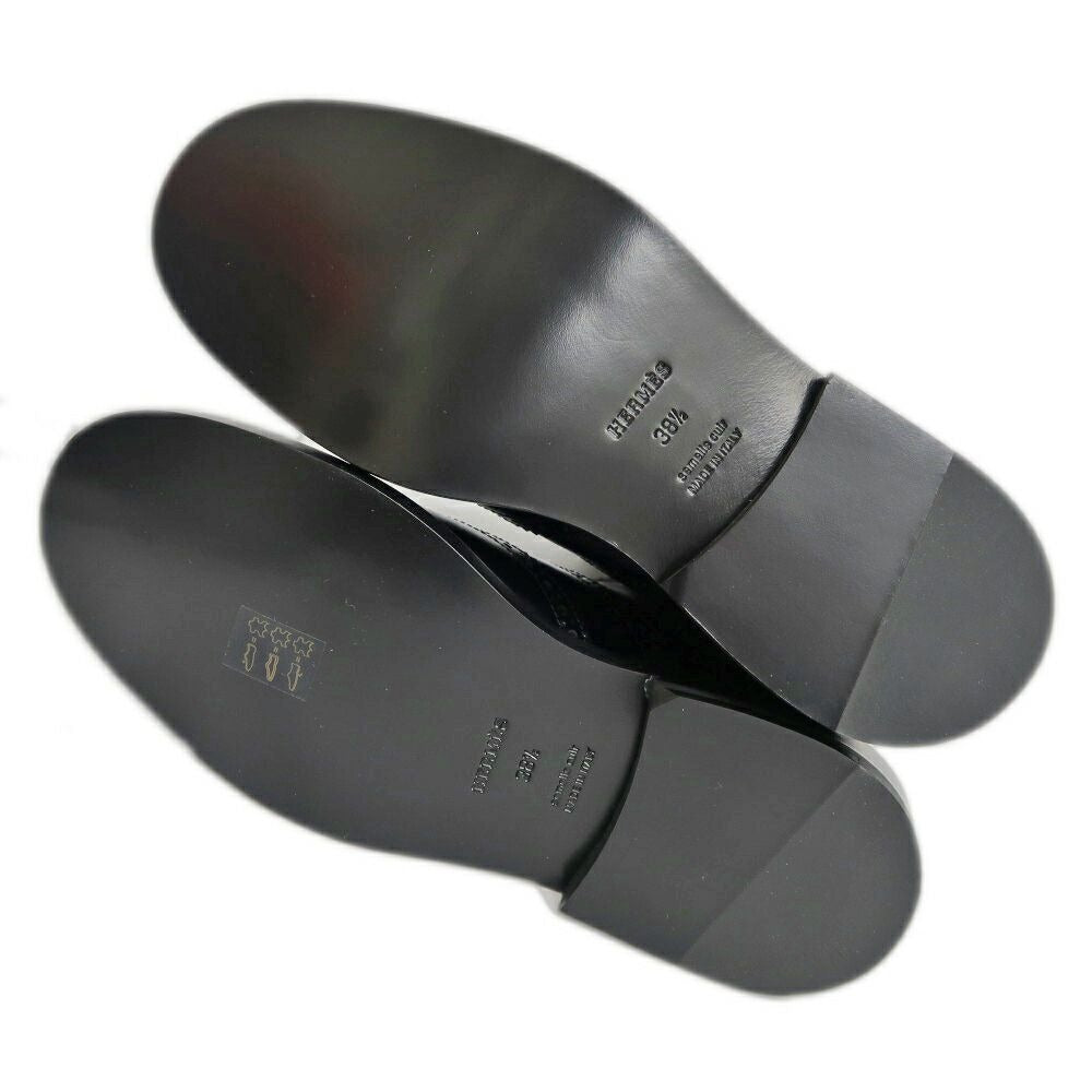 Hermes Short Boots Legacy 38.5 Black Leather Shoes — view 8
