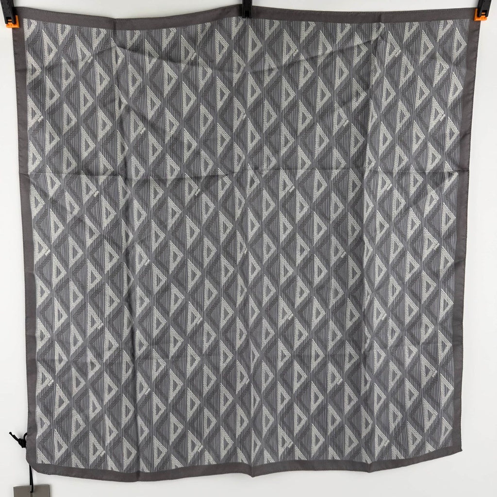 Dior Scarf Gray Silk Vintage — view 2