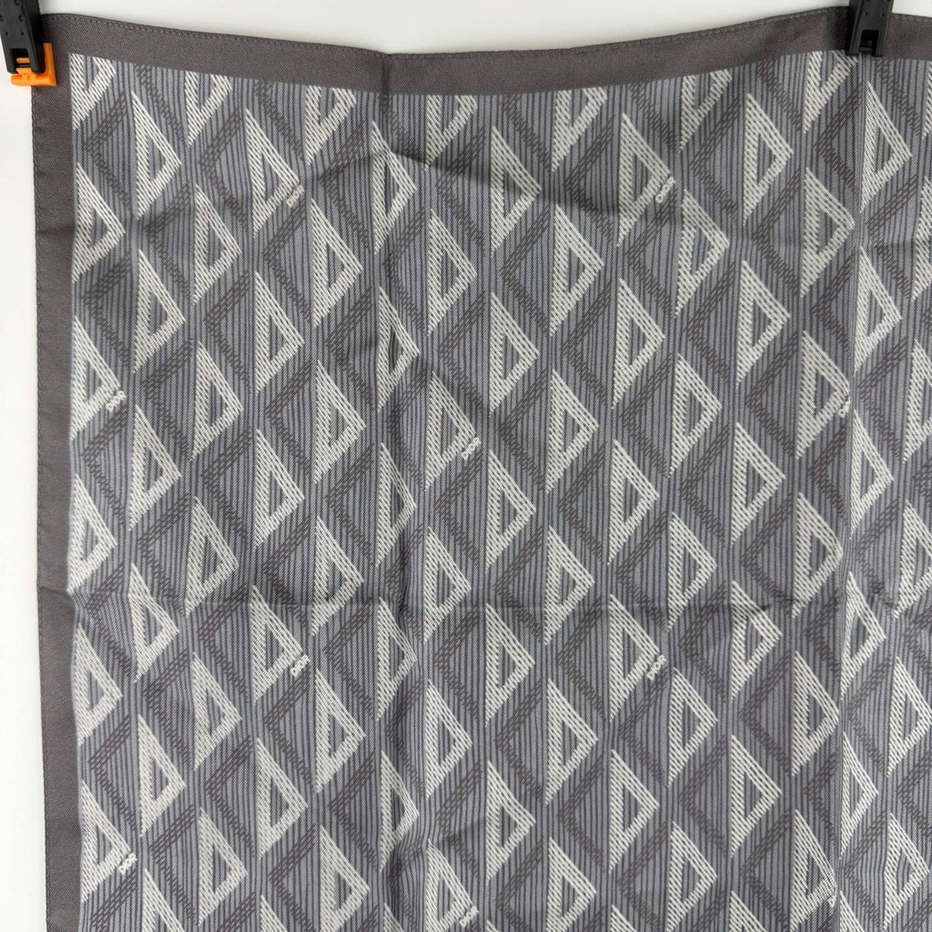 Dior Scarf Gray Silk Vintage — view 3