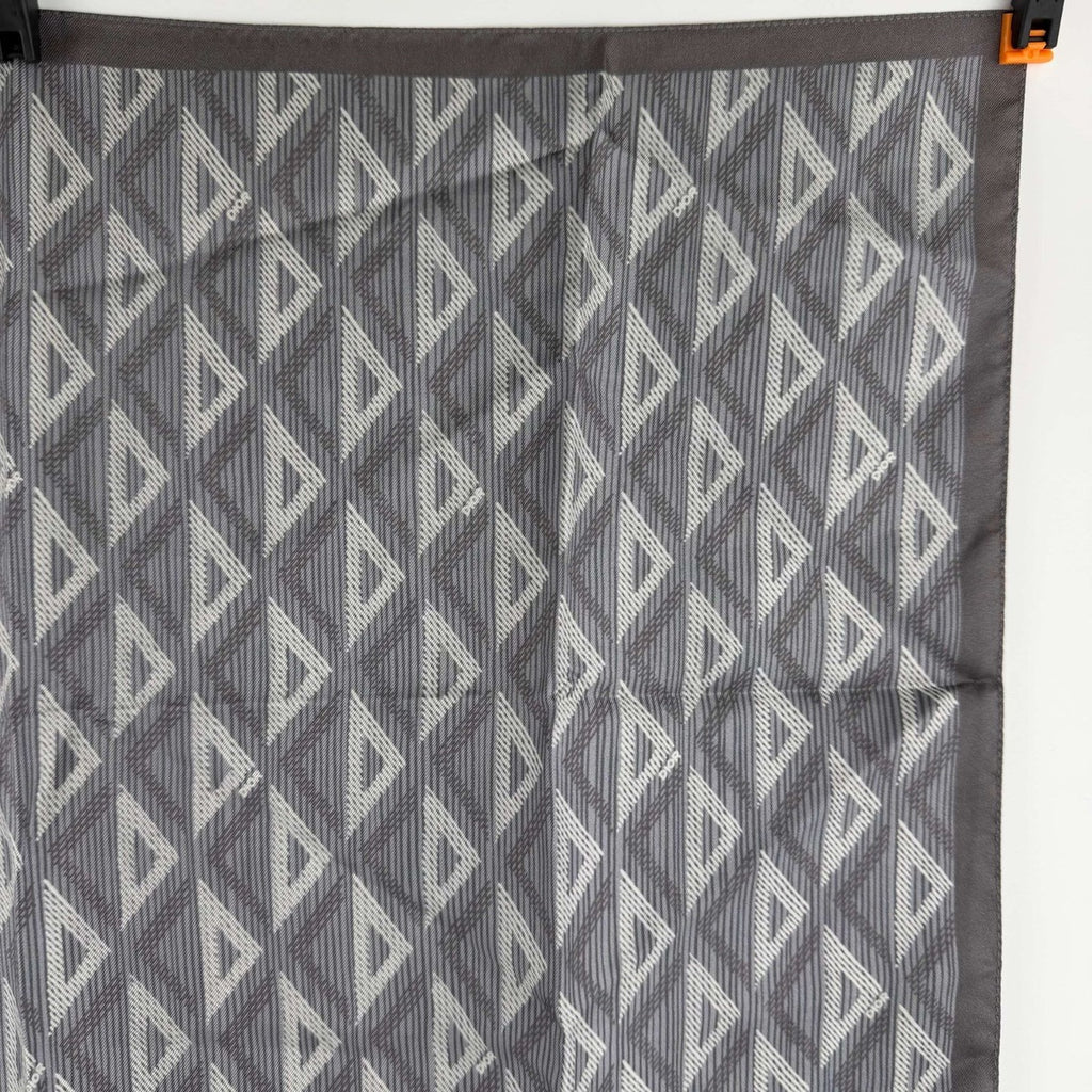Dior Scarf Gray Silk Vintage — view 4