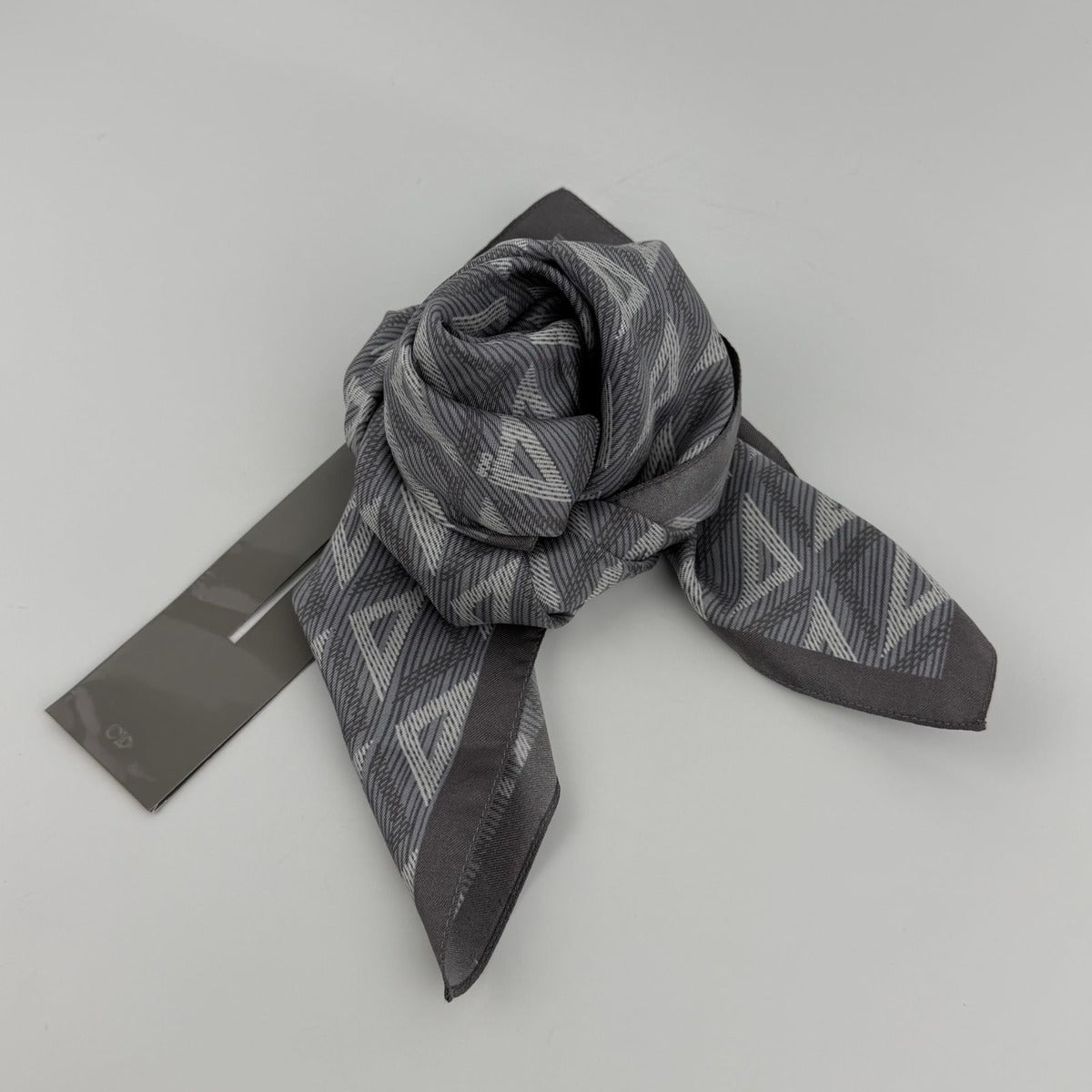 Dior Scarf Gray Silk Vintage