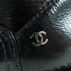 Chanel Coco Mark Shearling Leather Short Boots Black 36 Boxes — view 9