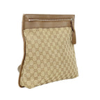 Gucci Shoulder Bag GG Canvas Brown Silver — view 2