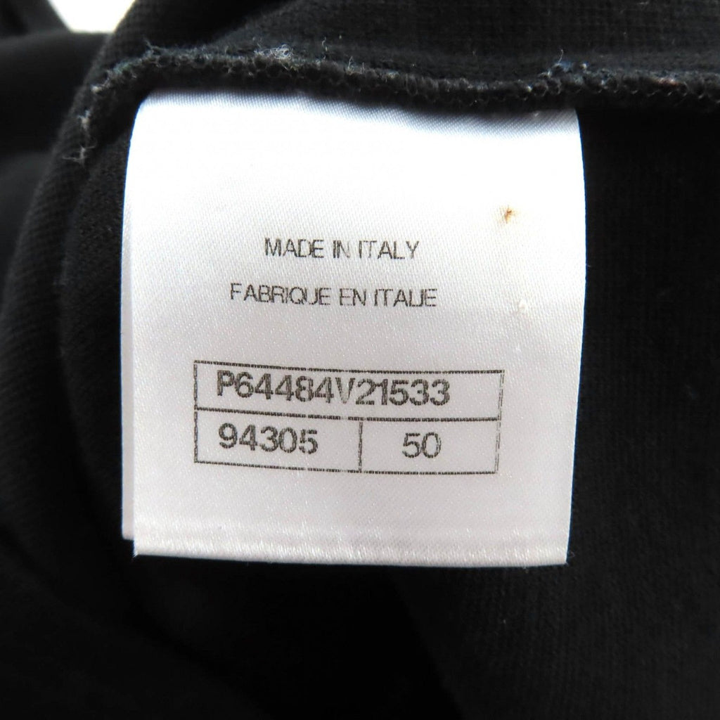Chanel Wool CC Logo Tank Top with Camellia Brooch Black Super — view 7