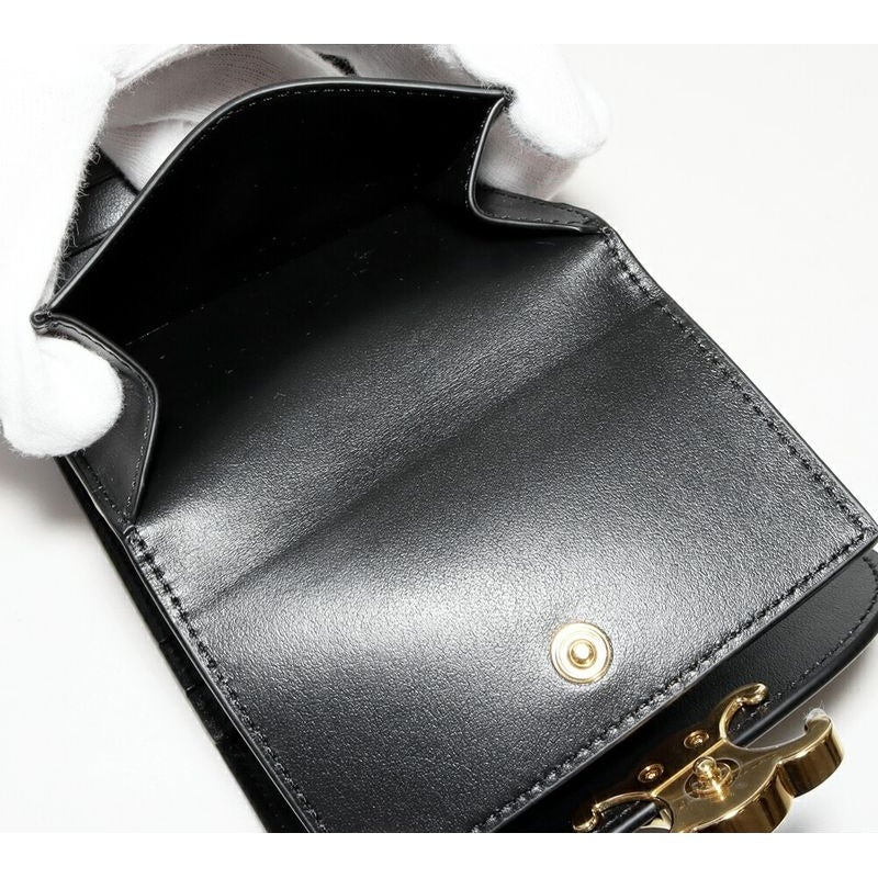 Celine Bifold Wallet With Coin Purse Triomphe Small Flap Shiny Calfskin — view 4