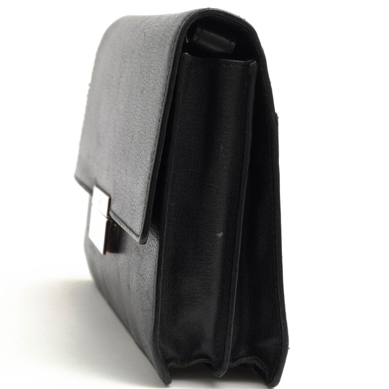 Gucci Bag Second Clutch Men Leather Black 03137 1669 Flap — view 4