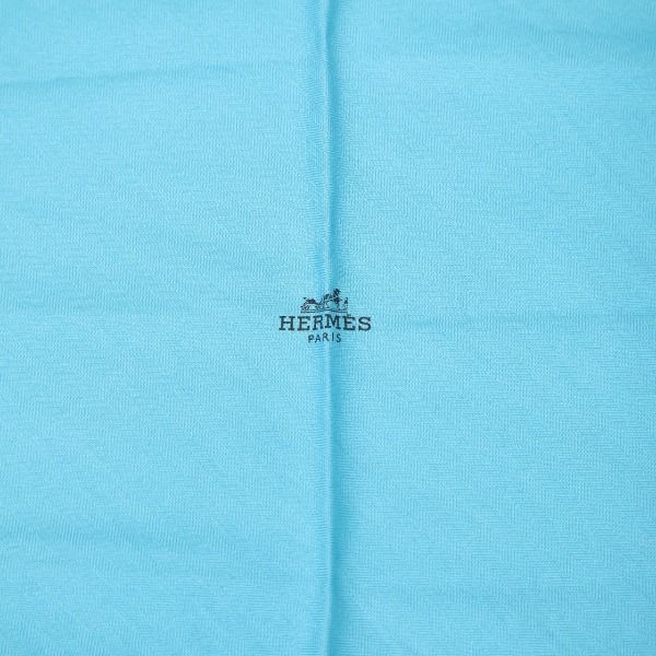Hermes Cashmere and Silk Scarf Rhombus Blue — view 4