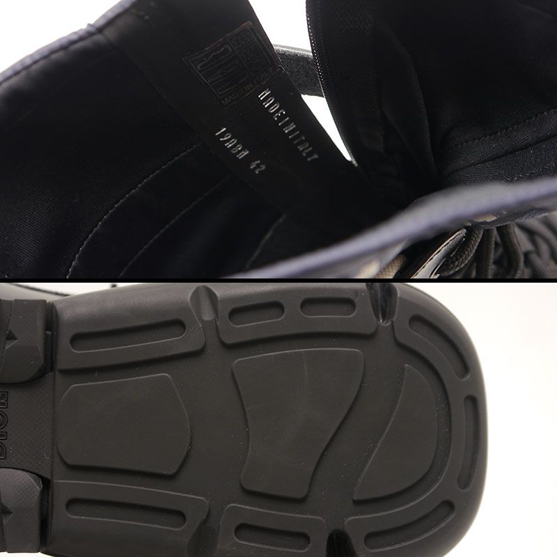 Dior Combat High Top Boots 42 Oblique Black and Navy — view 8
