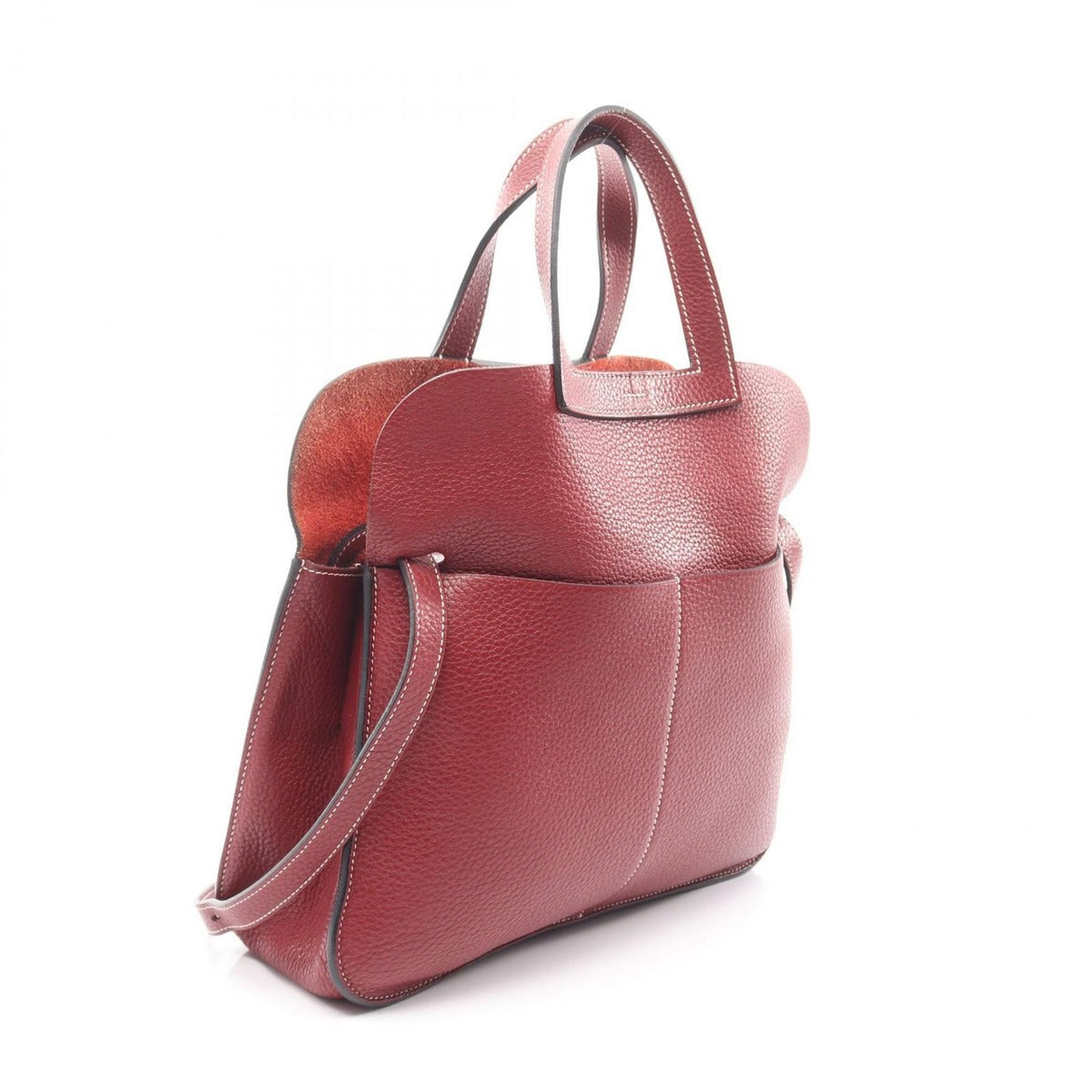 Hermes Handbag Halzan 31 Rouge Ash Leather Red — view 2
