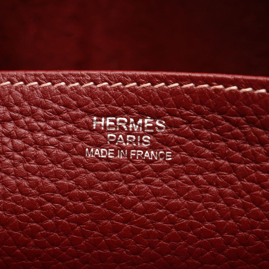 Hermes Handbag Halzan 31 Rouge Ash Leather Red — view 4