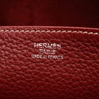 Hermes Handbag Halzan 31 Rouge Ash Leather Red — view 4