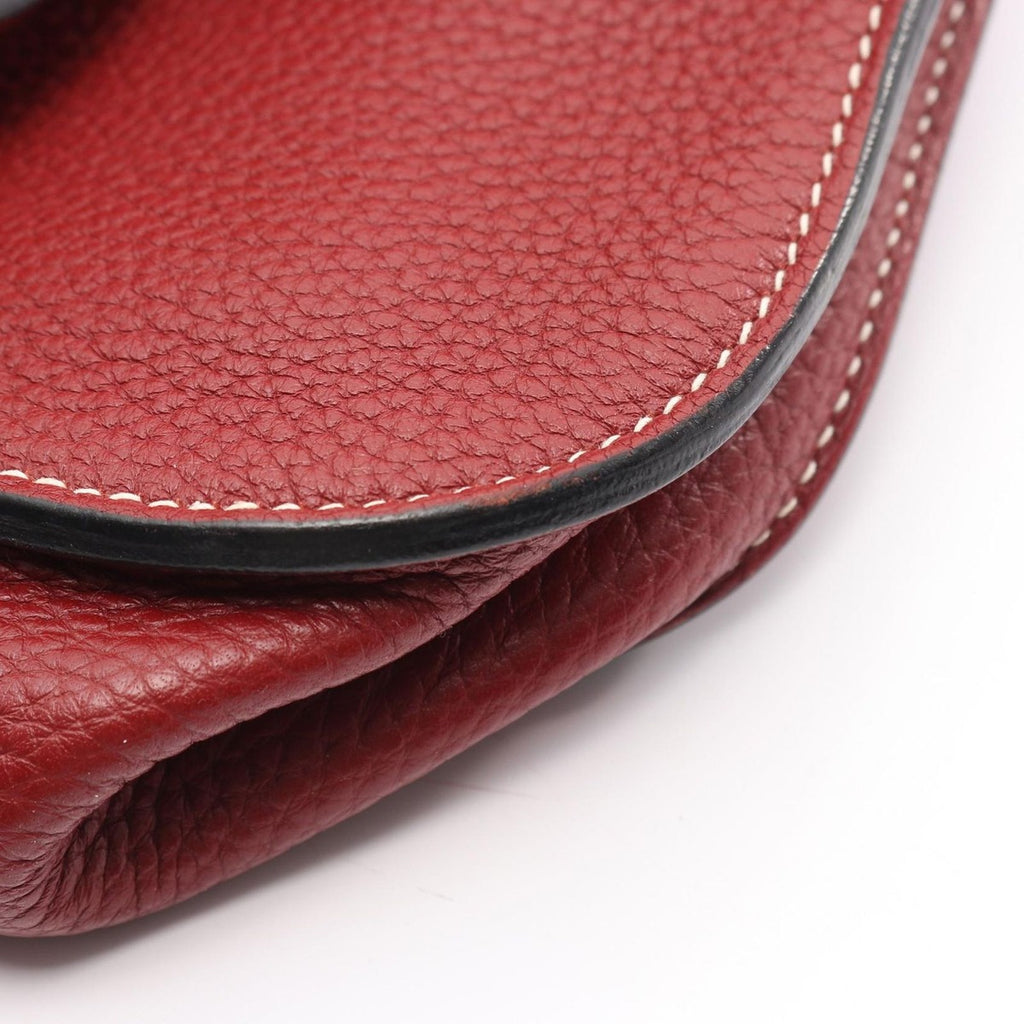Hermes Handbag Halzan 31 Rouge Ash Leather Red — view 8