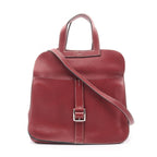 Hermes Handbag Halzan 31 Rouge Ash Leather Red