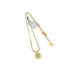 Dior Necklace Logo Gold Metal Rhinestone New