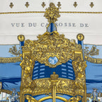Hermes Scarf Silk Carre 90 Vue du Carosse de la Galere Reale Queen's — view 6