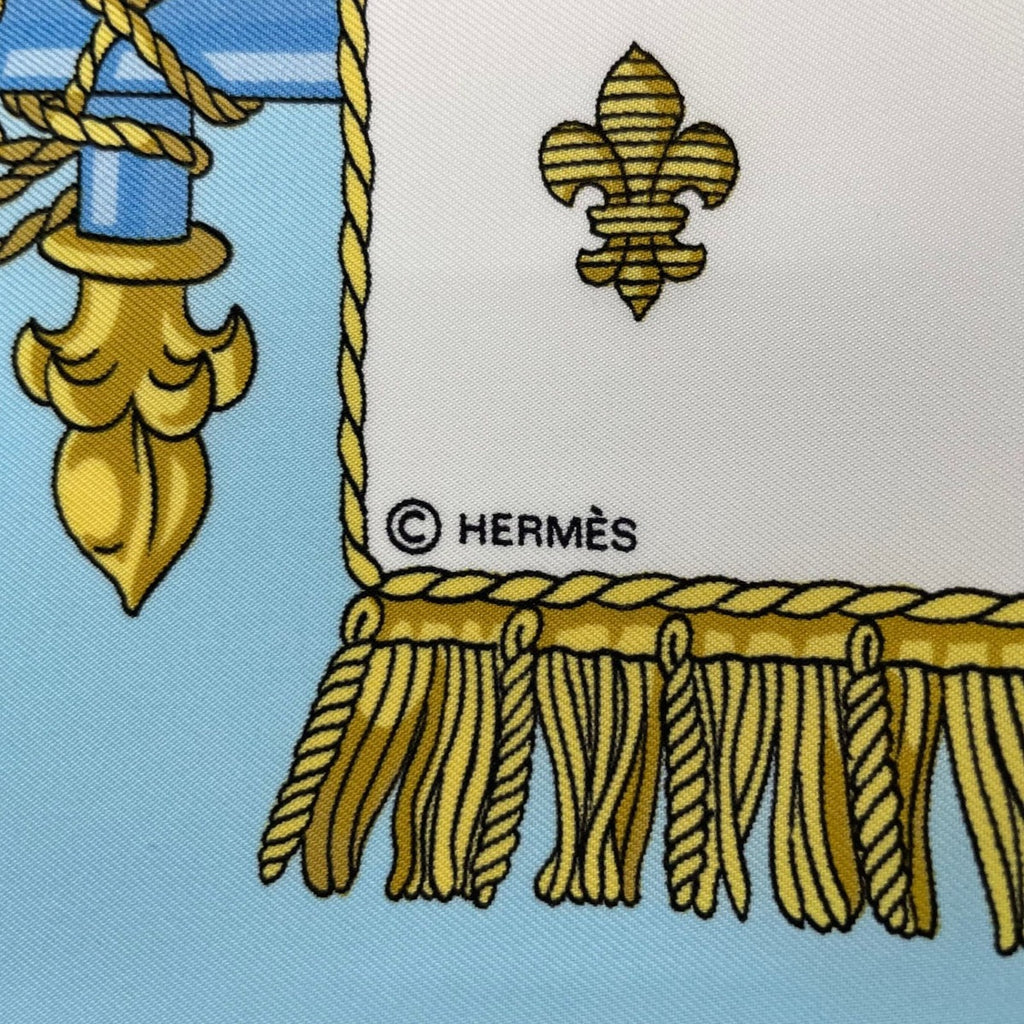 Hermes Scarf Silk Carre 90 Vue du Carosse de la Galere Reale Queen's — view 9