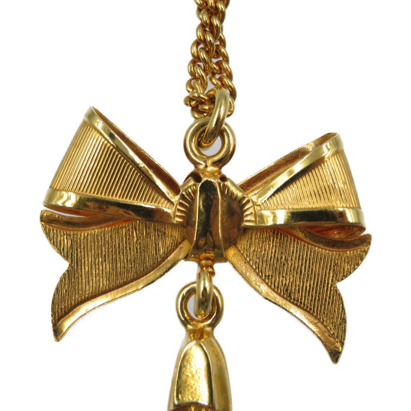Celine Ribbon Pumps Metal Gold Necklace 0049 — view 6