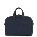 Hermes Victoria 3 Fourre Tout Mini Black Blue Saffiano Silver Swift Toile