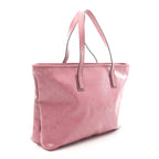 Gucci Tote GG Supreme Pink Canvas Leather — view 2