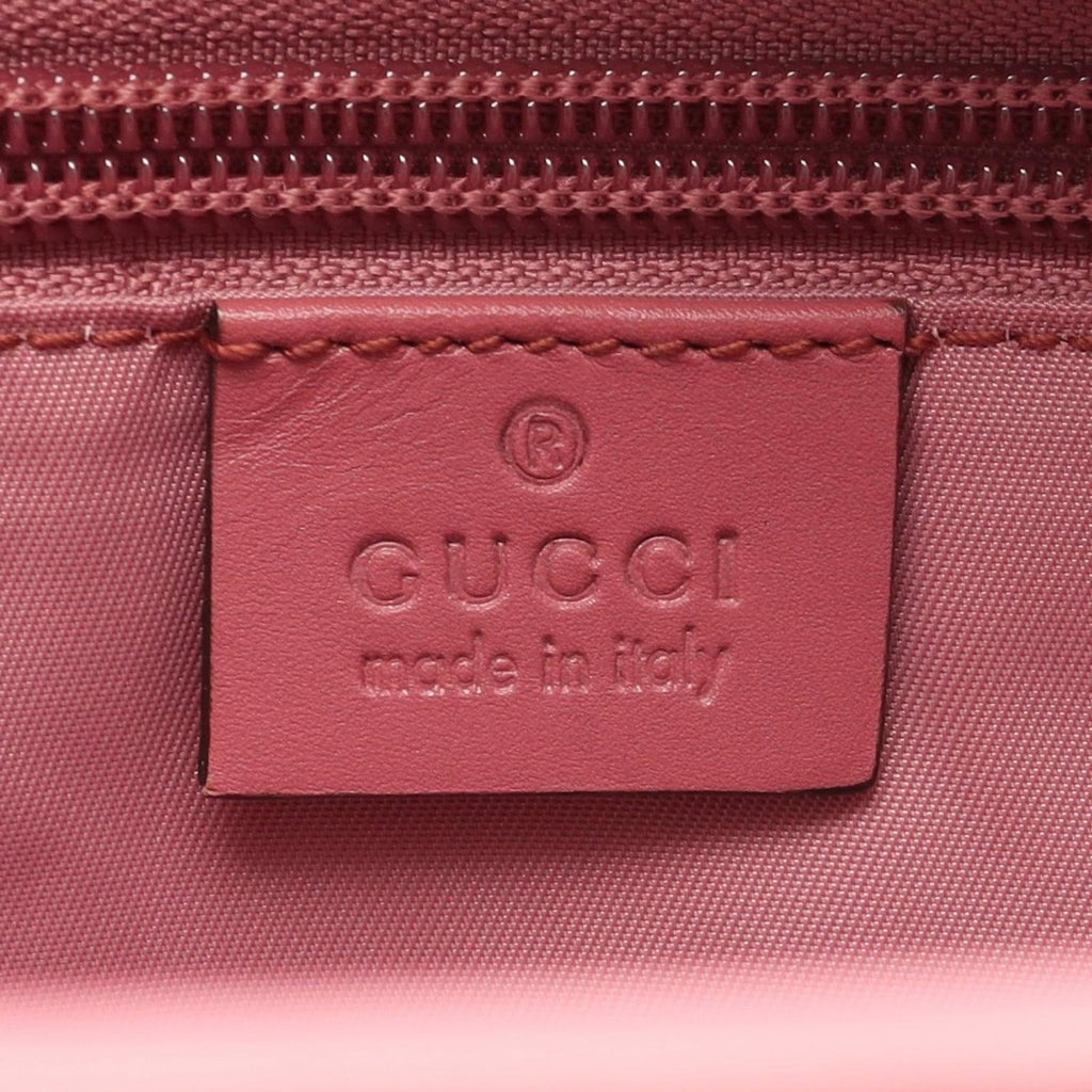 Gucci Tote GG Supreme Pink Canvas Leather — view 4