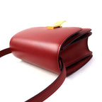 Celine dls Classic Box Small Leather Shoulder Bag Red — view 4
