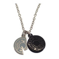 Hermes Carrousel Necklace Metal Buffalo Horn Black Blue