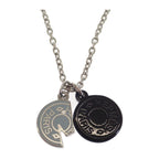 Hermes Carrousel Necklace Metal Buffalo Horn Black Blue