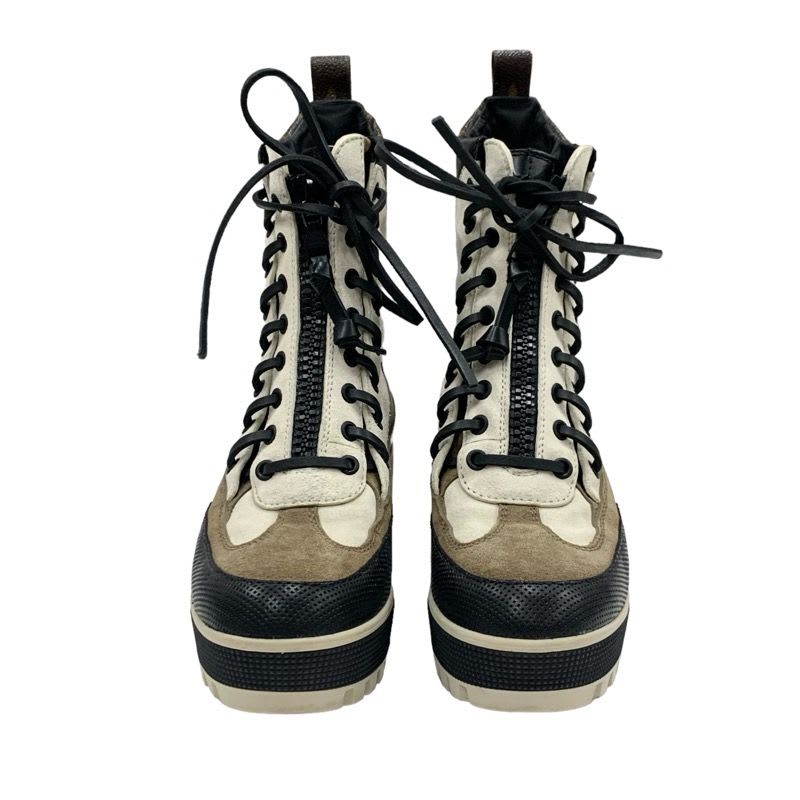 Louis Vuitton Laurie Line Monogram Boots Short Shoes Suede Leather Off — view 2