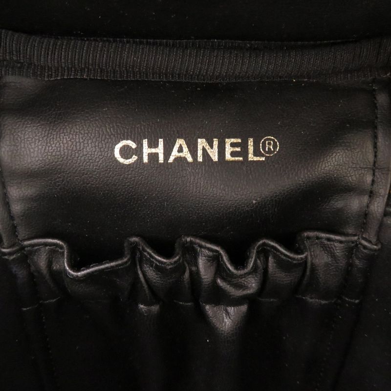 Chanel Caviar Leather Black 4 Vintage Vanity Bag Handbag Vertical Shape — view 7