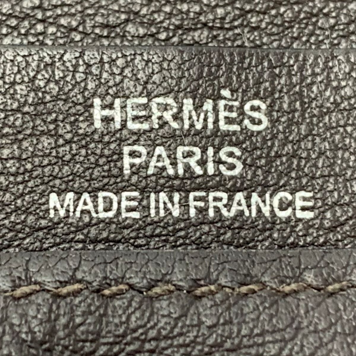 Hermes Citizen Twill Long Silk-in Brown Wallet Billfold Coin Purse None — view 4