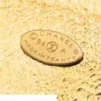 Chanel Pin Brooch Gold Metal CC Logo Sun Motif Vintage — view 3