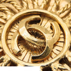 Chanel Pin Brooch Gold Metal CC Logo Sun Motif Vintage — view 7