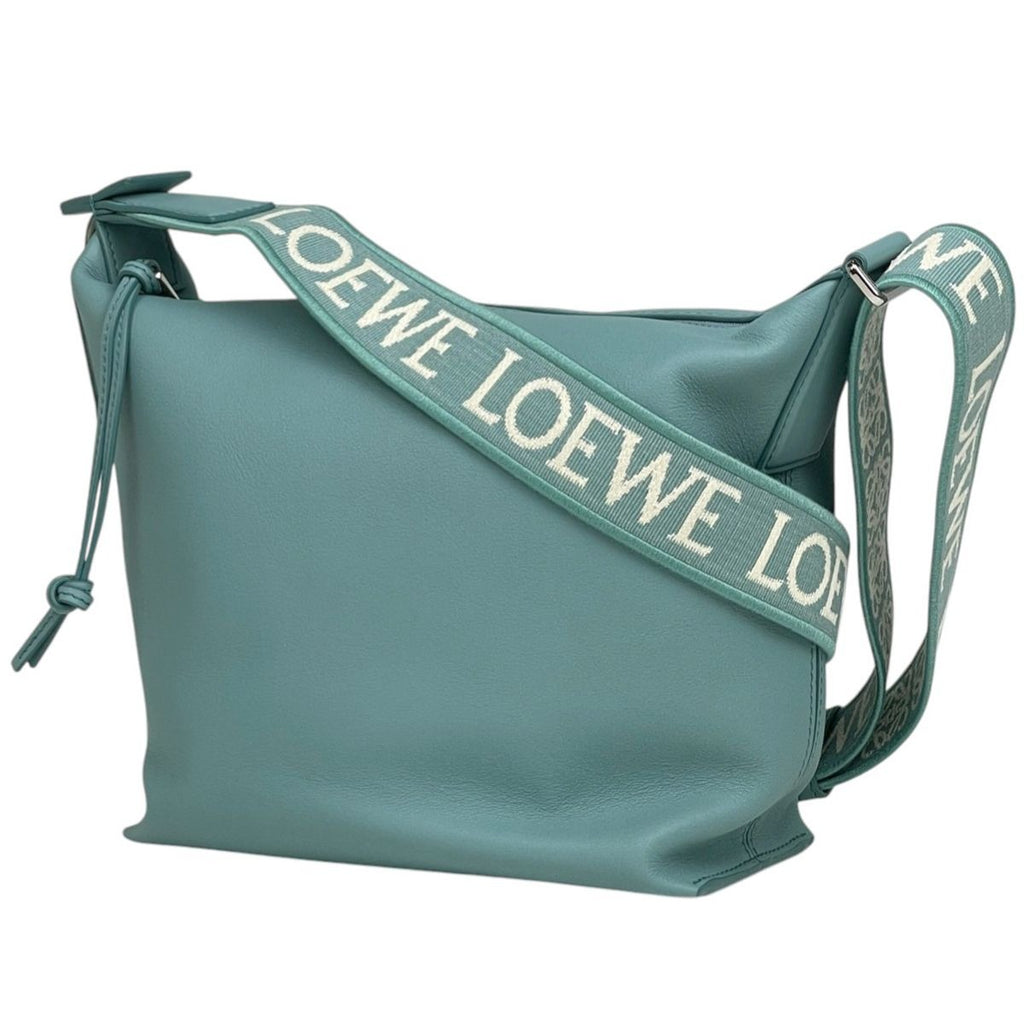 Loewe Cubby Cross Small Anagram Leather Blue Shoulder Bag