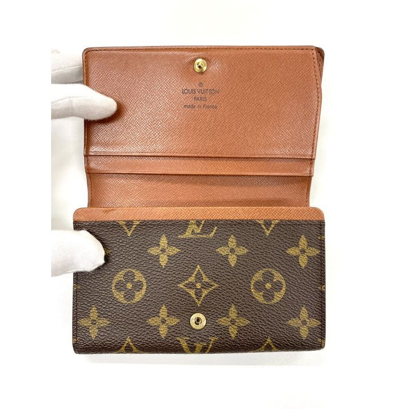 Louis Vuitton Monogram Porte Monet Vieux Tresor Foldable Wallet L-shaped — view 7