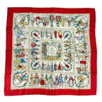 Hermes Scarf Carre 90 Costumes Civils Actuels Modern Citizen Silk — view 2