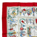 Hermes Scarf Carre 90 Costumes Civils Actuels Modern Citizen Silk — view 3