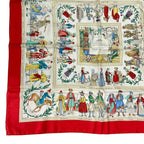Hermes Scarf Carre 90 Costumes Civils Actuels Modern Citizen Silk — view 6