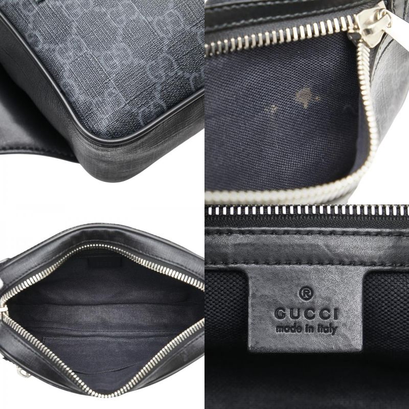 Gucci GG Supreme Sherry Line Body Bag Belt Waist Black Multicolor — view 9