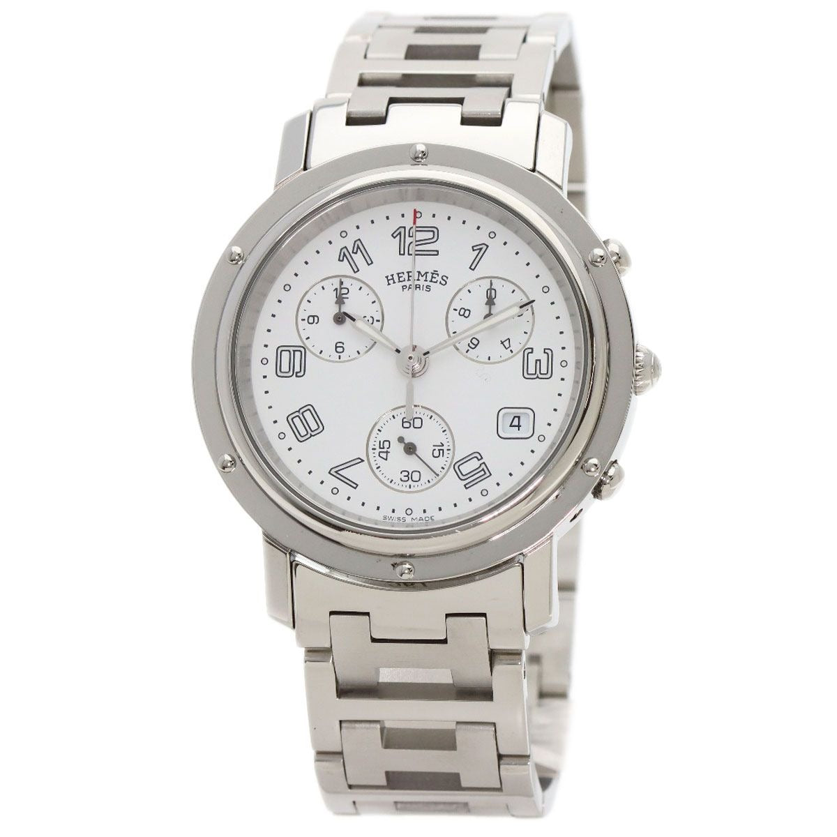 Hermes Clipper Chronograph Watch SS