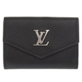 Louis Vuitton Portefeuille Lock Mini Calf Leather Noir Black Trifold